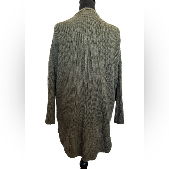 ABS Allen Schwartz Woman’s Large Long-Sleeve Zip-Up Green Knit Pull-Over Sweater - Picture 4 of 9